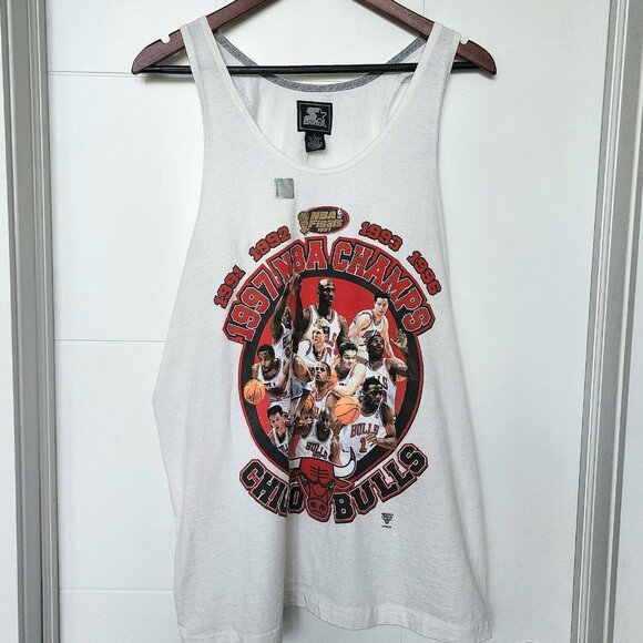 Chicago Bulls 1997 Starter NBA Championship Tank Top Nwot OG Bulls Mens Large‎ - Picture 1 of 5